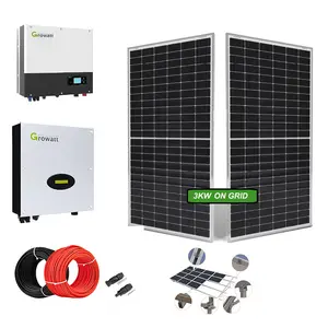 30000 와트 3000 와트 배터리 파라 paneles solares 태양 전지 패널 설치 인버터 태양 광 발전 시스템 홈 전기