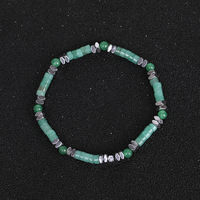Bracelet en perles d'abacus turquoise blanc naturel, accessoire de mode perlé multicolore pour hommes et femmes, cadeau simple et polyvalent
