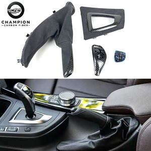 สำหรับ BMW F30 F31 F32 F33 F34 F80 F82 คอนโซลกลางหุ้มหนังกลับคาร์บอนไฟเบอร์ แผงเปลี่ยนเกียร์ มือจับเบรกมือ อุปกรณ์ตกแต่งภายในรถยนต์ - Product Image 2