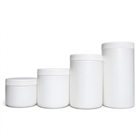 Pot en plastique HDPE blanc 50ml-1000ml, conteneur avec logo et emballage personnalisés disponibles, pot HDPE multi-tailles pour cosmétiques