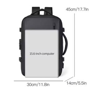 Sac à dos d'affaires antivol extensible Sac de sport décontracté étanche Sac à dos pour ordinateur portable de grande capacité avec chargement USB - Product Image 2