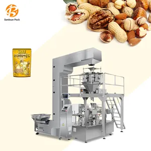Multi-function Premade Plastic Bag Pistachios Nuts Granule Food Groundnut Roasted Peanut Bean Seeds Cashew Nuts Packing Machine