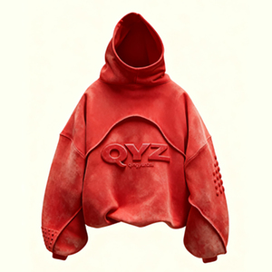 Custom di alta qualità doppio strato 500 Gsm felpe in pile produttori di felpa con cappuccio pesante stampa a sbuffo pesi massimi da uomo - Product Image 6