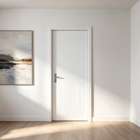 Puerta Universal de Madera Sólida con Aislamiento Acústico, Diseño Minimalista, Garantía de 3 Años, Puerta Exterior de Apertura Plana Personalizada sin Pintura