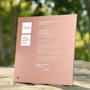 Op Maat Gemaakte Zilveren Metalen Aluminium Slanke Plaquette Uv-Print Erecertificaat Jaarlijkse Uitstekende Leveranciersmedaille Voor Onderscheidingen - Product Image 2