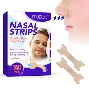 SEFUDUN private label custom relief nasal congestion improves sleep breathing design anti snore nose strips for sleeping