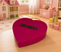Caja de Regalo en Forma de Corazón, Empaque Cosmético, Caja Rosa con Asa, Inserto para Perfume, Lápiz Labial, Joyería, San Valentín, Personalizada, Venta al Por Mayor, OEM