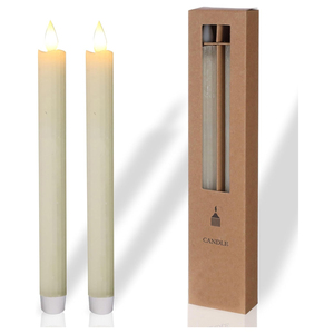 Bougies coniques sans <span class=keywords><strong>flamme</strong></span> Comforder, <span class=keywords><strong>LED</strong></span> scintillantes, minuterie 6H, écologiques, en <span class=keywords><strong>cire</strong></span> véritable, design côtelé, décoration d'intérieur, Diwali - Product Image 1