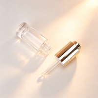 Flacon compte-gouttes en verre transparent OEM pour sérum et huile essentielle, 5ml, 10ml, 15ml, 30ml, 50ml, pour usage cosmétique