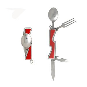 Set di Coltelli da Campeggio Multifunzionali Pieghevoli e Staccabili, Combinazione di Posate con Forchetta e Cucchiaio, Coltello Tascabile - Product Image 2