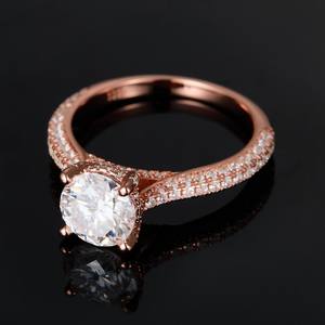 Cincin mode emas 18k S925 perak janji Moissanite cincin pernikahan pita untuk wanita perhiasan halloween - Product Image 4