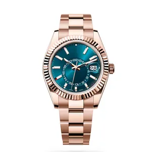 Luxury Watches Bracelet 326938 Fluted Bezel 9001 Automatic Watch Gold Roman Dial Steel 42mm Silver Men OEM Stainless Steel Round