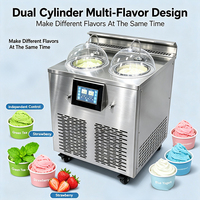 HN QDMECH Machine Commerciale 3-en-1 Verticale Multi-Parfums pour Gelato et Crème Glacée, Haute Efficacité, en Acier Inoxydable