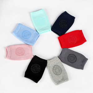 Al por mayor 1 par de rodilleras antideslizantes para bebés y niños pequeños, unisex, para gatear, con almohadillas protectoras de seguridad para codos, de algodón - Product Image 1
