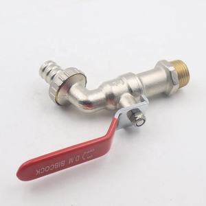 Robinet en alliage de zinc poli en gros 1/2*3/4 |   Robinet de jardin à bec séparé avec poignée en aluminium rouge - Product Image 3