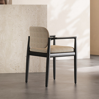Fauteuil en chêne sur mesure, chaise longue moderne en bois massif, siège de bureau rembourré en tissu, style nordique, pour hôtel écologique