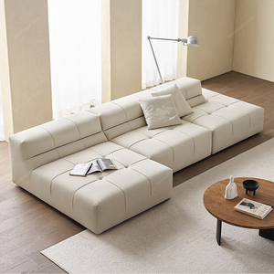 Module minimaliste italien canapé combinaison SPARKLE crème tissu coin princesse tissu abrasif pour hôtel et villa meubles - Product Image 4