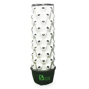 65L 10 Layer 80 Holes Dwc Aeroponic Growing Tower Farming Vertical Garden Hydroponic Systems For Sale