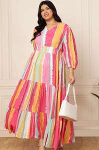 ชุดเดรสยาวสไตล์ชาติพันธุ์ ผ้าเรยอน พิมพ์ลายดอกไม้ สำหรับผู้หญิง สวมใส่สบายๆ หรือไปงานปาร์ตี้ - Product Image 5