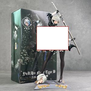 Statua Modello Action Figure di Alta Qualità 33cm Sexy NieR <span class=keywords><strong>Automata</strong></span> 2B Angel Game Goddess con Doppia Testa Scultura Ingrosso - Product Image 6