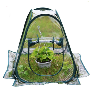 Mini Invernadero emergente Pequeña cubierta de <span class=keywords><strong>maceta</strong></span> de jardinería para interiores y exteriores Refugio de flores para patio trasero, 27 "x 27" x 31" - Product Image 1