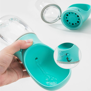 Perro de viaje de botella de agua de plástico plegable de perro gato bebiendo alimentador de agua portátil al aire libre para mascotas Puppy Bowl - Product Image 2