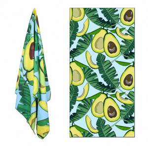 Tapis de yoga en microfibre gaufrée en daim recyclé absorbant l'eau Serviette de plage imprimée double face - Product Image 5