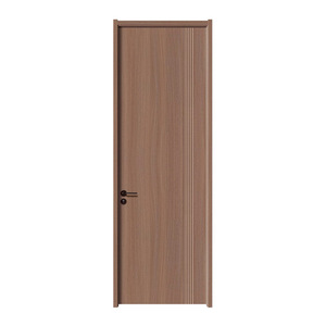 Porte intérieure minimaliste en bois massif avec surface finie, ouverture manuelle, isolation acoustique - Product Image 5