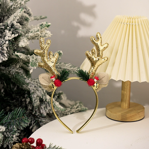 <span class=keywords><strong>Natale</strong></span> campana corno di cervo cerchio scintillante paillettes corno di <span class=keywords><strong>Natale</strong></span> cerchietto Noel <span class=keywords><strong>buon</strong></span> <span class=keywords><strong>natale</strong></span> copricapo felice anno nuovo 2025 - Product Image 4