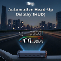 Projecteur HUD pour pare-brise de voiture M25, OBDII GPS HUD avec avertissement de caméra de vitesse, prend en charge la suppression des codes DTC, compatible avec toutes les voitures 12V