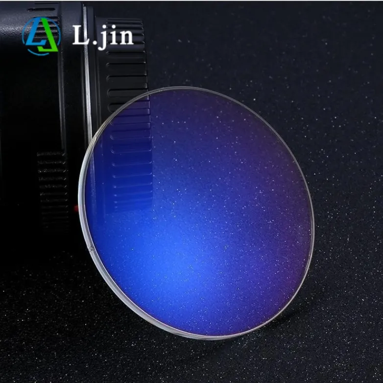 Única Visão Óculos 1.56 1.60 Aspheric ASP Cut Blue Light AR Revestimento Azul Espetáculo A Grade Resina Lente