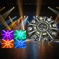 Projecteur professionnel 150W à 8 bras, effet œil de bison, lumière mobile RGBW, faisceau laser, éclairage de scène avec contrôle DMX512 et sonore pour DJ, KTV, discothèque, bar