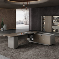 Table de direction de luxe en bois moderne pour usine Table de direction pour PDG et patron Bureaux Table de bureau de haute qualité