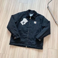 Blouson bomber court en toile kaki 100 % coton, coupe ajustée, style japonais, avec fermeture éclair, coupe-vent, col vintage, modèle J01 transfrontalier