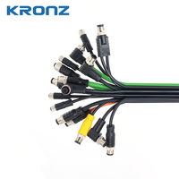 Connecteur pré-moulé mâle KRONZ M12 à 5 broches, câble PVC jaune non blindé, IP67, connecteur circulaire aéronautique pour capteurs