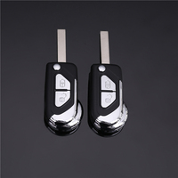 Coque universelle de clé de voiture intelligente Coque de clé de voiture pliante à 2 boutons Couverture de clé à distance de véhicule intelligent