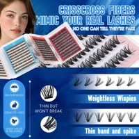 Cils en grappe personnalisés en gros à chaud, avec logo privé, pour salon et DIY, réutilisables