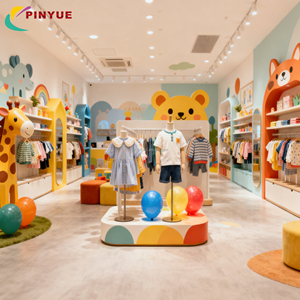 Muebles de Tienda de Ropa Personalizados, Iluminación para Boutique de Moda Femenina, Exhibidores de Ropa de Madera, Mostrador de Exhibición de Ropa para Tienda de Ropa - Product Image 5