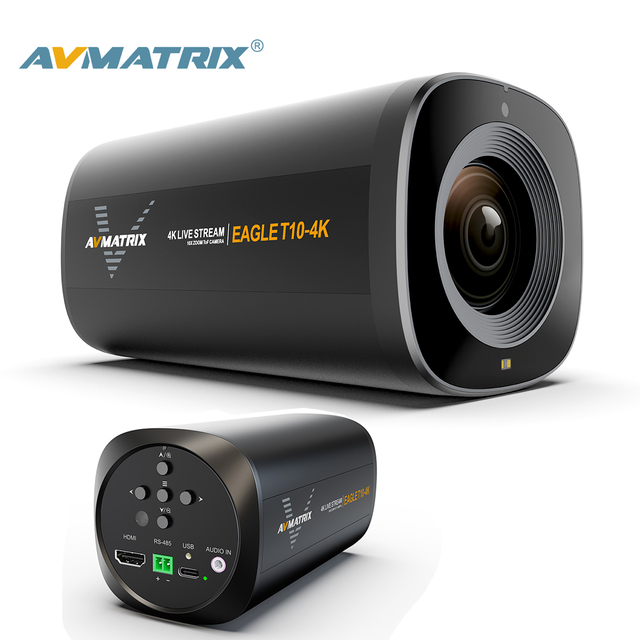 AVMATRIX Eagle T10-4K 10X Optical Lens Zoom TOF Autofocus HDMI USB 1080P60 Output Live Stream Camera