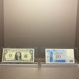 Vitrine de présentation de devises en acrylique transparent au design moderne, taille personnalisée, cadre pour billets de banque, montage facile pour la décoration de bureau à domicile, billets/photographies - Product Image 3