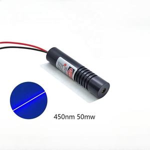 16X70mm 450nm 50MW Amplio voltaje 12V ~ 24V Línea Módulo láser azul Vidrio - Product Image 2