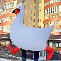Modèle géant gonflable de canard ou d'oie blanc pour extérieur, sculpture d'animal de ferme avec logo personnalisé pour festival/publicité, décoration événementielle ou aquatique