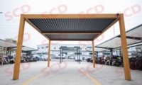 Pergola à lames en aluminium, vente directe d'usine en Chine, pergola extérieure en aluminium, pergola motorisée en aluminium, prix de la pergola à lames