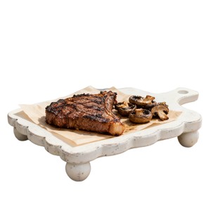 Wooden Serving <b>Tray</b> White Solid Shape For Cake Pastry Steak Food Display Party Birthday Dining Table Bread <b>Snack</b> Rack - Product Image 2