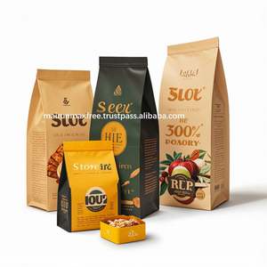 Sacs d'emballage personnalisés à fond plat avec fermeture à huit côtés, anti-humidité, en PET, avec valve et fermeture éclair, pour grains de café et aliments pour animaux de compagnie, disponibles en 125G, 250G, 500G, 1Kg - Product Image 4