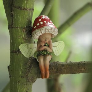 Ornements en résine de <span class=keywords><strong>fée</strong></span> endormie idyllique, décorations de <span class=keywords><strong>fée</strong></span> d'extérieur, champignon de forêt, décoration de la maison - Product Image 1