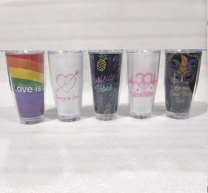 Gobelet lumineux LED à double paroi en plastique de 24 oz avec couvercle et paille, fabriqué au Vietnam - Product Image 4