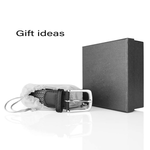 <span class=keywords><strong>Ceinture</strong></span> ajustable en cuir pour hommes, Logo personnalisé, bout en métal, élastique et <span class=keywords><strong>extensible</strong></span>, noir - Product Image 3