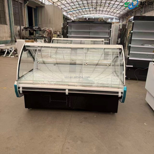 Réfrigérateur horizontal pour <span class=keywords><strong>boucherie</strong></span> avec porte vitrée incurvée pour présentation en magasin - Product Image 2