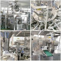 Máquina automática rotativa ATM-8200 para llenado y sellado de bolsas de plástico Doypack con cierre, para carne seca.